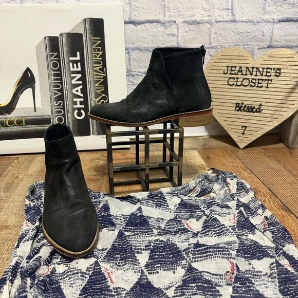 Free people black century ankle flat bootie size 36 - Picture 3 of 13